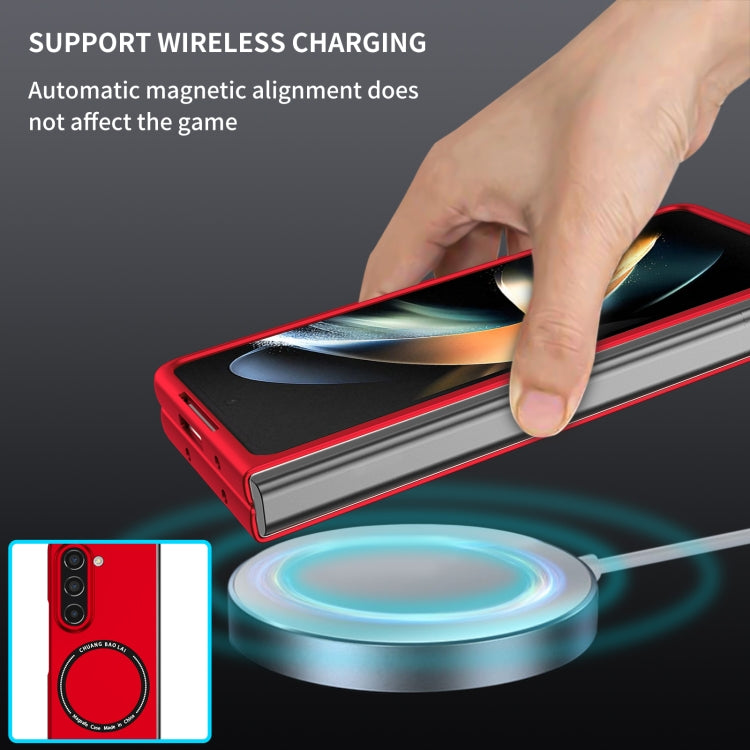 For Samsung Galaxy Z Fold5 Magsafe Magnetic Folding PC Phone Case(Red) - Galaxy Z Fold5 Cases by PMC Jewellery | Online Shopping South Africa | PMC Jewellery