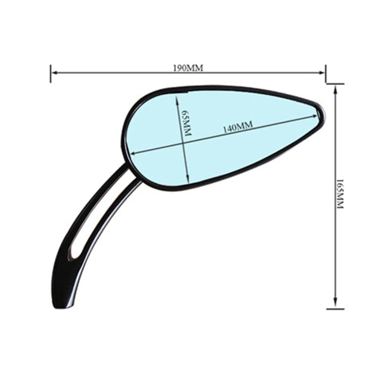 SF104 Motorcycle Modified Retro Rearview Mirror Reflective Mirror(Black) - Side Mirrors by PMC TechLife | Online Shopping South Africa | PMC TechLife | Buy Now Pay Later Mobicred