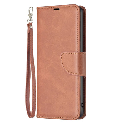 For iPhone 16 Lambskin Texture Pure Color Flip Leather Phone Case(Brown) - iPhone 16 Cases by PMC Jewellery | Online Shopping South Africa | PMC Jewellery | Buy Now Pay Later Mobicred