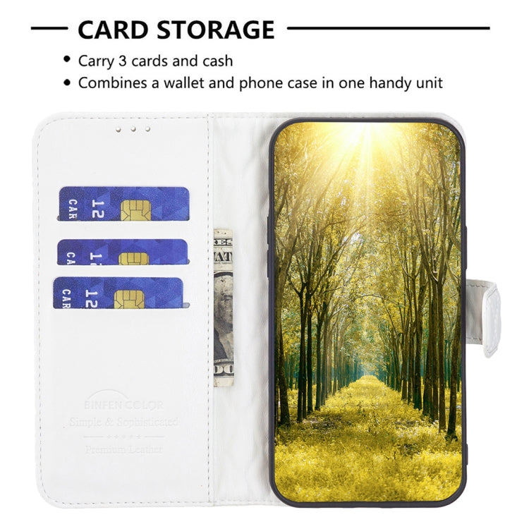 For iPhone 16 Diamond Lattice Wallet Flip Leather Phone Case(White) - iPhone 16 Cases by PMC TechLife | Online Shopping South Africa | PMC TechLife | Buy Now Pay Later Mobicred
