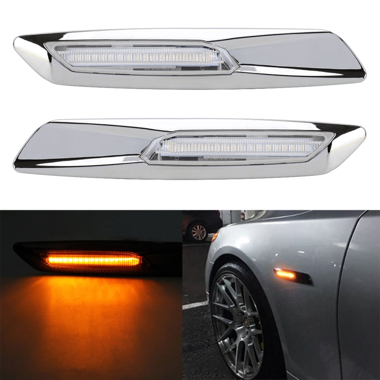 2 PCS Car Fender Light  LED Leaf Board Side DC12V / 1.7W for BMW, Yellow Light, Style:A - Arrow Turn Lights by PMC Jewellery | Online Shopping South Africa | PMC Jewellery | Buy Now Pay Later Mobicred