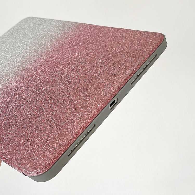 For iPad Air 11 2024 / iPad Pro 11 Gradient Glitter Magnetic Split Leather Tablet Case(Pink) - iPad Pro 11 (2022/2021) Cases by PMC Jewellery | Online Shopping South Africa | PMC Jewellery | Buy Now Pay Later Mobicred