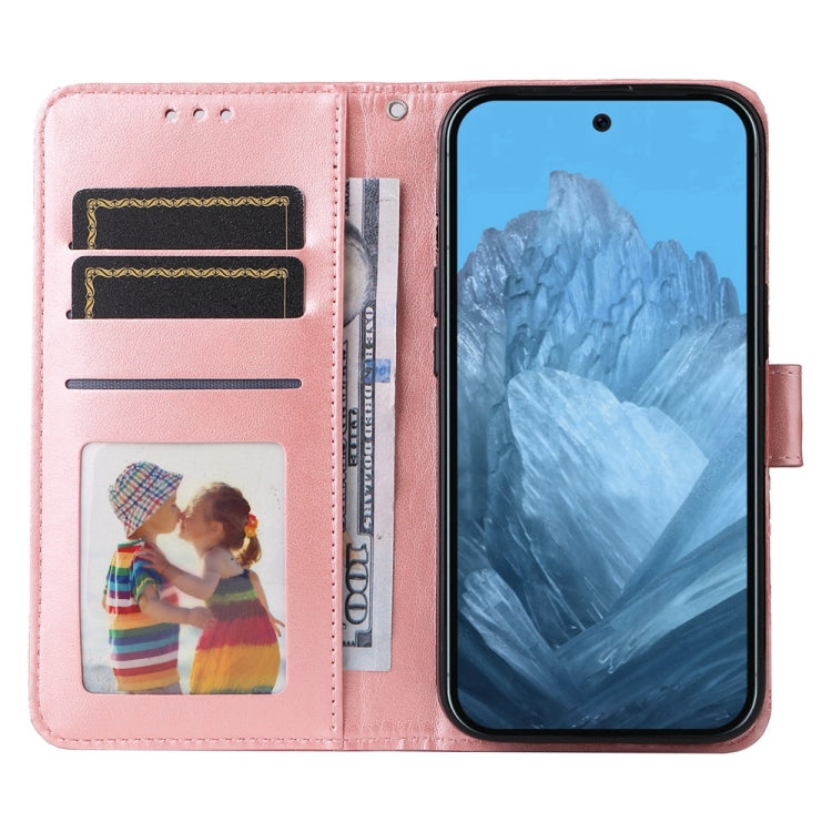 For Google Pixel 9 Embossed Sunflower Leather Phone Case(Rose Gold) - Google Cases by PMC TechLife | Online Shopping South Africa | PMC TechLife | Buy Now Pay Later Mobicred