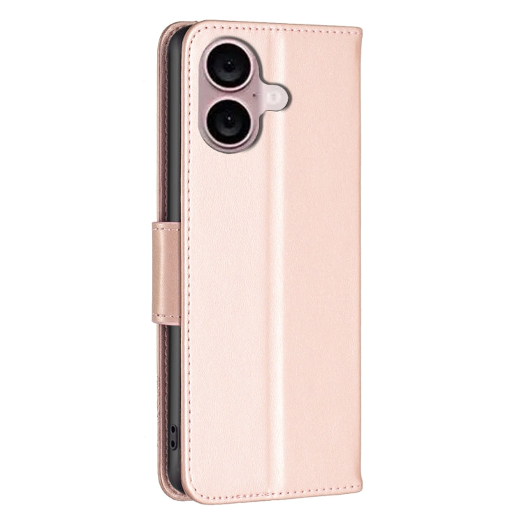 For iPhone 16 Plus Embossing Two Butterflies Pattern Leather Phone Case(Rose Gold) - iPhone 16 Plus Cases by PMC TechLife | Online Shopping South Africa | PMC TechLife | Buy Now Pay Later Mobicred