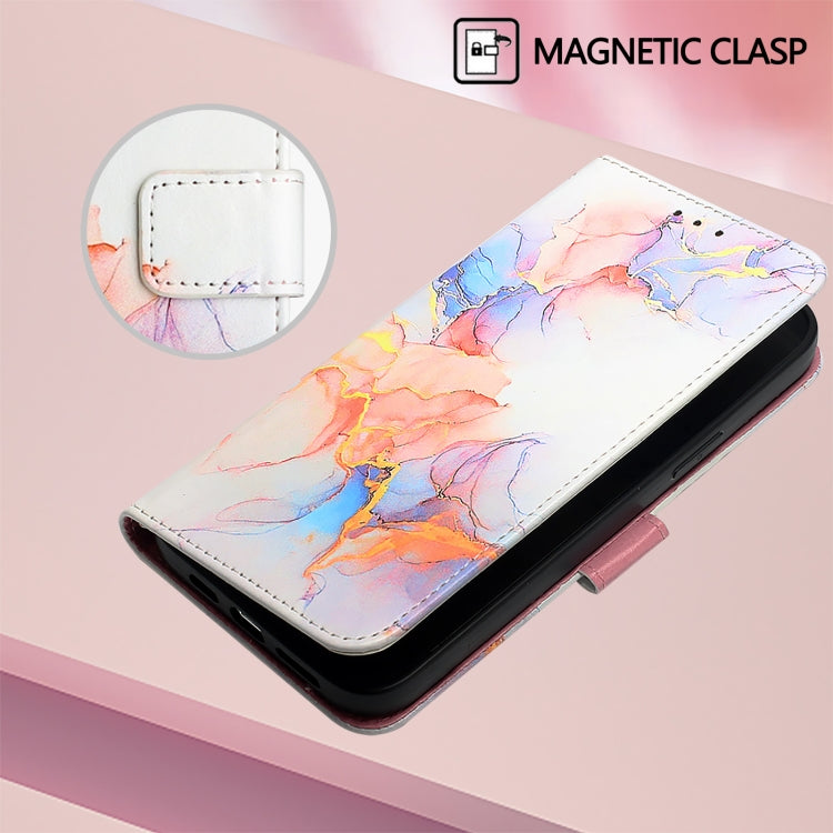 For iPhone SE 2024 PT003 Marble Pattern Flip Leather Phone Case(Galaxy Marble White LS004) - More iPhone Cases by PMC Jewellery | Online Shopping South Africa | PMC Jewellery | Buy Now Pay Later Mobicred