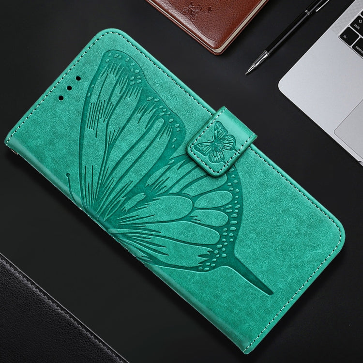 For iPhone 16 Embossed Butterfly Leather Phone Case(Green) - iPhone 16 Cases by PMC Jewellery | Online Shopping South Africa | PMC Jewellery | Buy Now Pay Later Mobicred