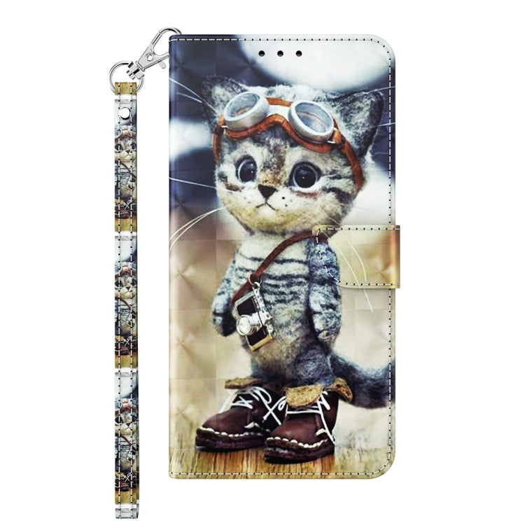 For Google Pixel 9 Pro 3D Painted Pattern Leather Phone Case(Naughty Cat) - Google Cases by PMC Jewellery | Online Shopping South Africa | PMC Jewellery | Buy Now Pay Later Mobicred