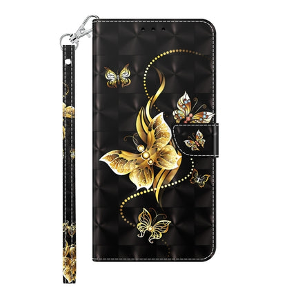 For Google Pixel 9 Pro 3D Painted Pattern Leather Phone Case(Golden Butterfly) - Google Cases by PMC Jewellery | Online Shopping South Africa | PMC Jewellery | Buy Now Pay Later Mobicred