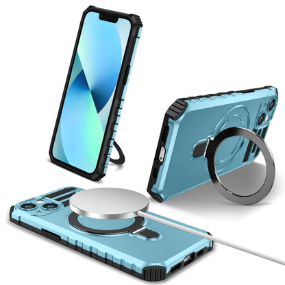 For iPhone 13 MagSafe Magnetic Holder Phone Case(Light Blue) - iPhone 13 Cases by PMC Jewellery | Online Shopping South Africa | PMC Jewellery