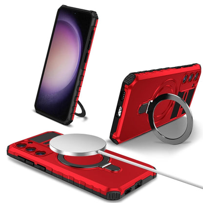 For Samsung Galaxy S23+ 5G MagSafe Magnetic Holder Phone Case(Red) - Galaxy S23+ 5G Cases by PMC Jewellery | Online Shopping South Africa | PMC Jewellery