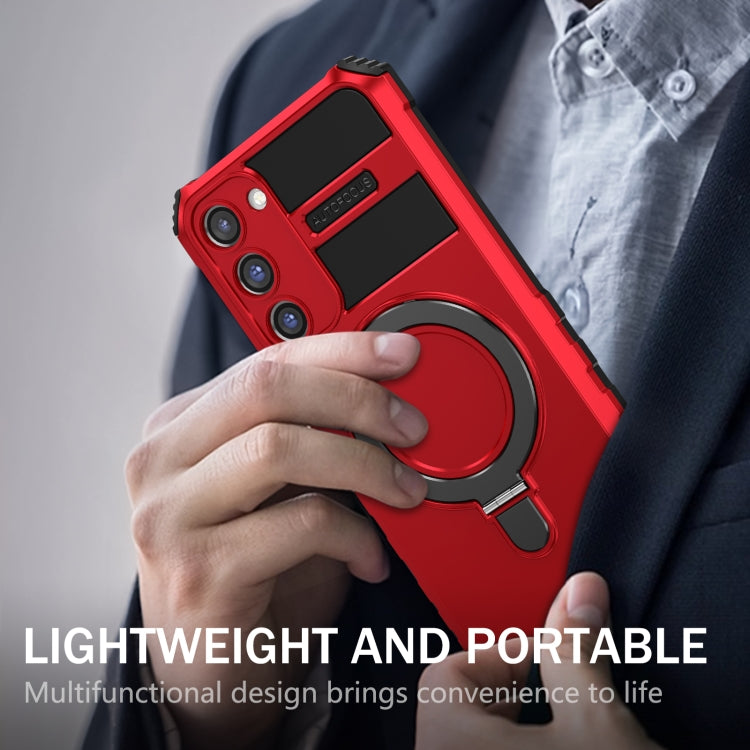 For Samsung Galaxy S23+ 5G MagSafe Magnetic Holder Phone Case(Red) - Galaxy S23+ 5G Cases by PMC TechLife | Online Shopping South Africa | PMC TechLife