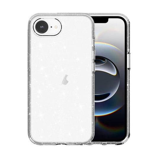 For iPhone 16e Shockproof Terminator Glitter Powder Phone Case(White) - iPhone 16e Cases by PMC Jewellery | Online Shopping South Africa | PMC Jewellery | Buy Now Pay Later Mobicred