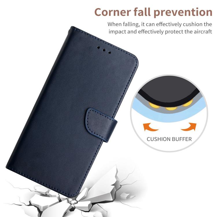 For OnePlus 13 Genuine Leather Fingerprint-proof Flip Phone Case(Blue) - free shipping - PMC TechLife - Order now!