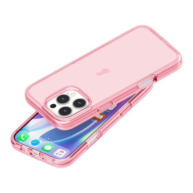 For iPhone 16 Pro Shockproof Terminator Transparent Phone Case(Pink) - iPhone 16 Pro Cases by PMC Jewellery | Online Shopping South Africa | PMC Jewellery | Buy Now Pay Later Mobicred