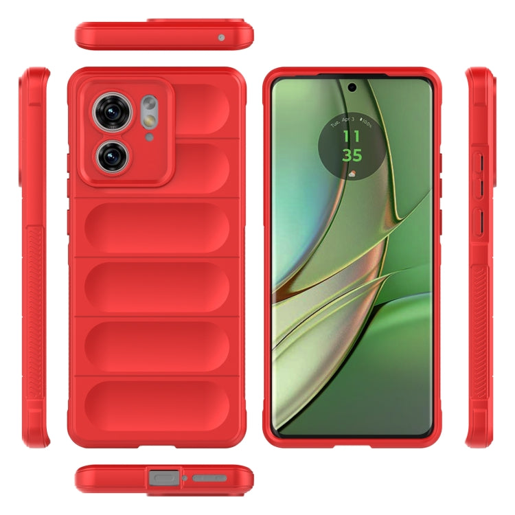 For Motorola Edge 40 5G Magic Shield TPU + Flannel Phone Case(Black) - Motorola Cases by PMC TechLife | Online Shopping South Africa | PMC TechLife | Buy Now Pay Later Mobicred