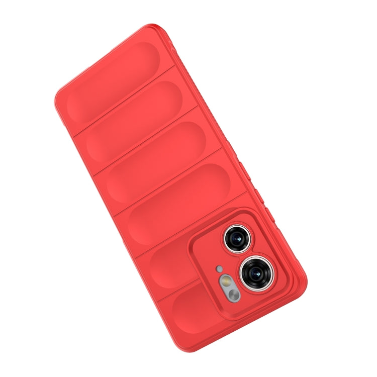 For Motorola Edge 40 5G Magic Shield TPU + Flannel Phone Case(Black) - Motorola Cases by PMC TechLife | Online Shopping South Africa | PMC TechLife | Buy Now Pay Later Mobicred