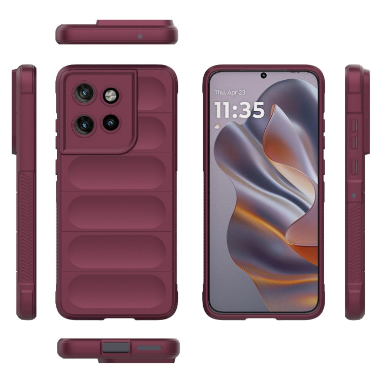 For Motorola Edge 50 Neo Magic Shield TPU + Flannel Phone Case(Wine Red) - free shipping - PMC TechLife - Order now!