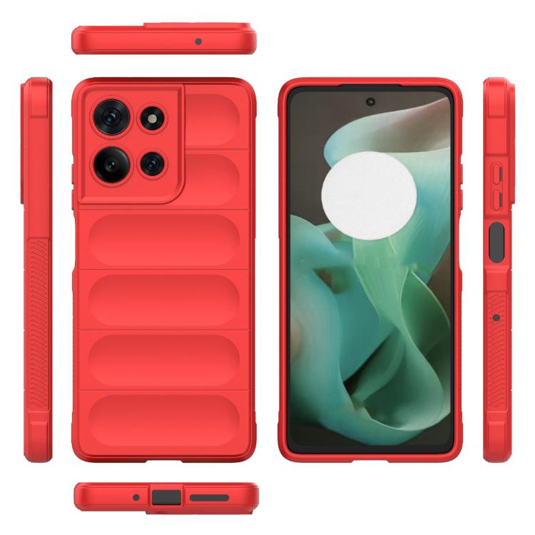 For Motorola Moto G75 5G Global Magic Shield TPU + Flannel Phone Case(Red) - free shipping - PMC TechLife - Order now!