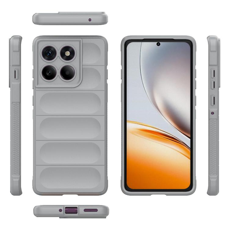 For Motorola Edge 60 Pro 5G Magic Shield TPU + Flannel Phone Case(Grey) - free shipping - PMC TechLife - Order now!