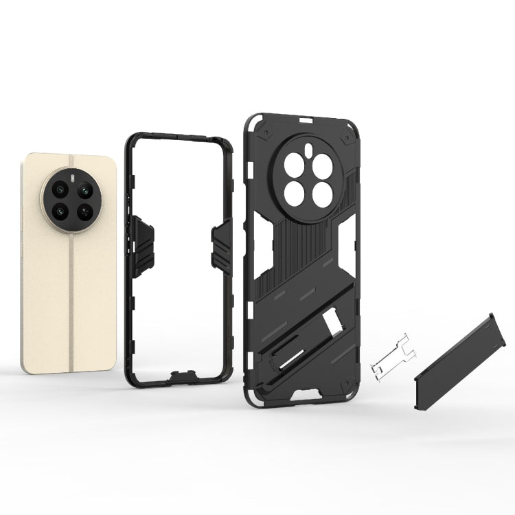 For Realme 12+ 5G Global Punk Armor 2 in 1 PC + TPU Phone Case with Holder(Orange) - Realme Cases by PMC TechLife | Online Shopping South Africa | PMC TechLife | Buy Now Pay Later Mobicred