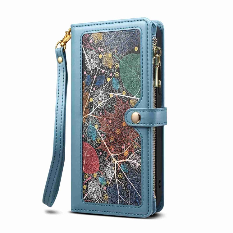 For Samsung Galaxy A35 5G ESEBLE Star Series Lanyard Zipper Wallet RFID Leather Case(Blue) - Galaxy Phone Cases by ESEBLE | Online Shopping South Africa | PMC Jewellery