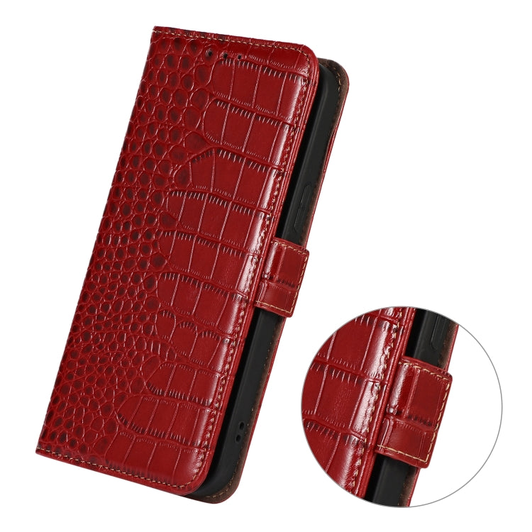 For OnePlus Ace 2 Pro Crocodile Top Layer Cowhide Leather Phone Case(Red) - OnePlus Cases by PMC TechLife | Online Shopping South Africa | PMC TechLife | Buy Now Pay Later Mobicred