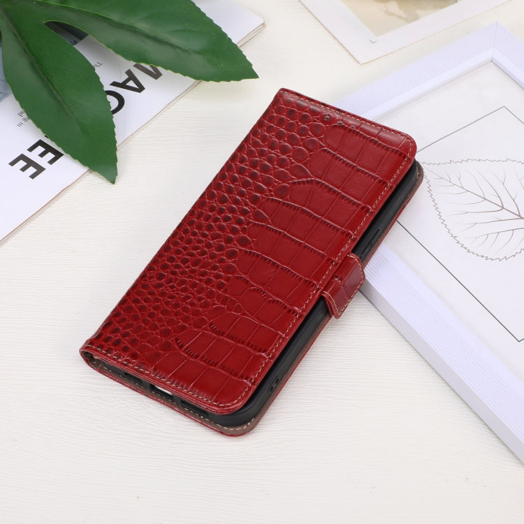 For OnePlus Nord 13 Crocodile Top Layer Cowhide Leather Phone Case(Red) - OnePlus Cases by PMC TechLife | Online Shopping South Africa | PMC TechLife | Buy Now Pay Later Mobicred