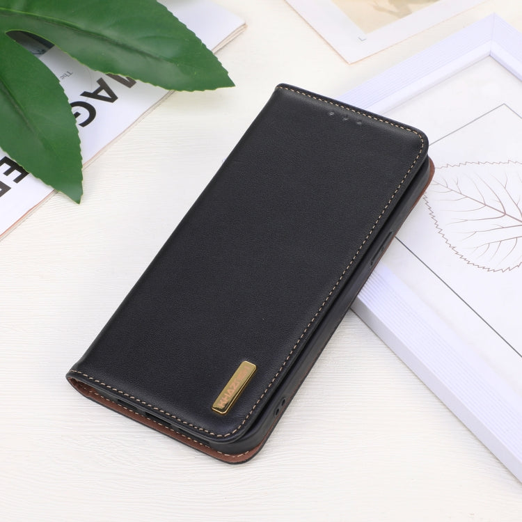 For OnePlus Nord 4 KHAZNEH Nappa Top Layer Cowhide Leather Phone Case(Black) - Nord 4 Cases by PMC TechLife | Online Shopping South Africa | PMC TechLife | Buy Now Pay Later Mobicred