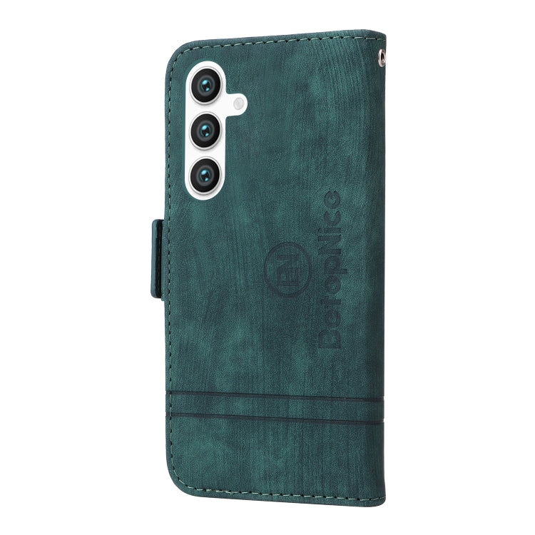 For Samsung Galaxy S24+ BETOPNICE Dual-side Buckle Leather Phone Case(Green) - Galaxy Phone Cases by BETOPNICE | Online Shopping South Africa | PMC Jewellery | Buy Now Pay Later Mobicred