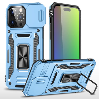 For iPhone 16 Pro Armor PC + TPU Camera Shield Phone Case(Light Blue) - iPhone 16 Pro Cases by PMC Jewellery | Online Shopping South Africa | PMC Jewellery | Buy Now Pay Later Mobicred