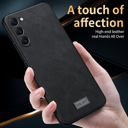 For Samsung Galaxy S24+ 5G SULADA Shockproof TPU Hybrid Handmade Leather Phone Case(Black) - Galaxy S24+ 5G Cases by SULADA | Online Shopping South Africa | PMC Jewellery | Buy Now Pay Later Mobicred