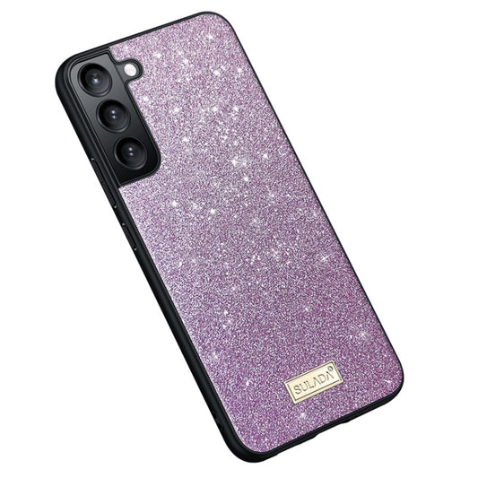 For Samsung Galaxy S25 5G SULADA Glittery TPU Hybrid Handmade Leather Phone Case(Purple) - Galaxy S25 5G Cases by SULADA | Online Shopping South Africa | PMC Jewellery | Buy Now Pay Later Mobicred