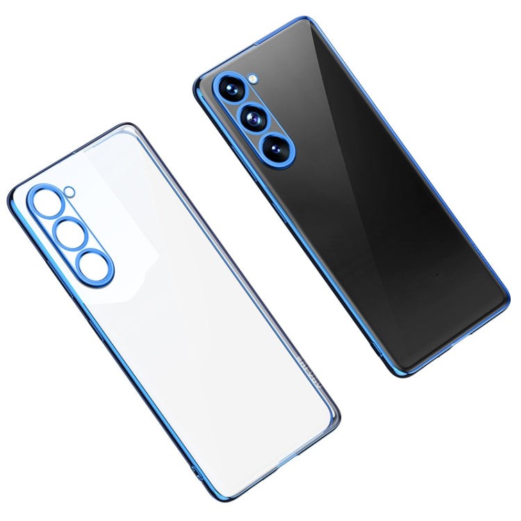 For Samsung Galaxy S23+ 5G SULADA Shockproof Plating TPU Transparent Phone Case(Blue) - free shipping - PMC TechLife - Order now!