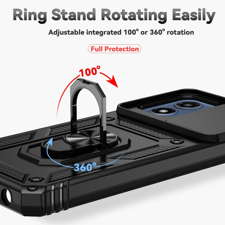 For Motorola Moto G Play 5G 2024 Sliding Camshield Holder Phone Case(Black) - Motorola Cases by PMC Jewellery | Online Shopping South Africa | PMC Jewellery | Buy Now Pay Later Mobicred
