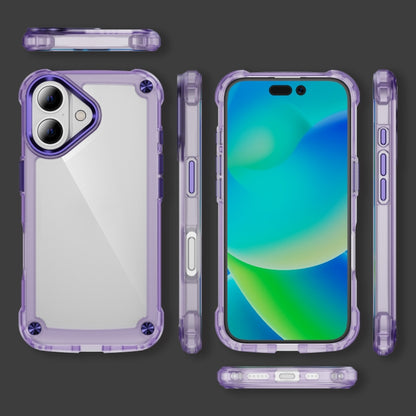 For iPhone 16 Plus Skin Feel TPU + PC Phone Case(Transparent Purple) - iPhone 16 Plus Cases by PMC Jewellery | Online Shopping South Africa | PMC Jewellery | Buy Now Pay Later Mobicred