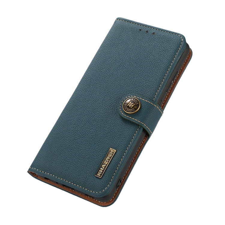 For Samsung Galaxy S24 Ultra KHAZNEH Custer Genuine Leather RFID Phone Case(Green) - Galaxy Phone Cases by PMC Jewellery | Online Shopping South Africa | PMC Jewellery | Buy Now Pay Later Mobicred