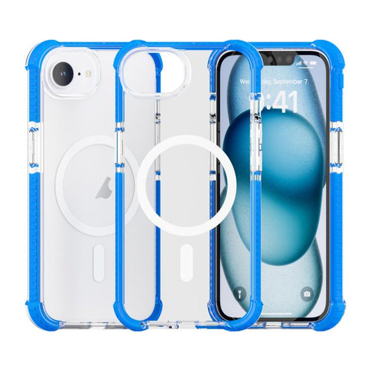 For iPhone 16e Acrylic Magsafe Magnetic Shockproof Phone Case(Blue) - iPhone 16e Cases by PMC Jewellery | Online Shopping South Africa | PMC Jewellery | Buy Now Pay Later Mobicred