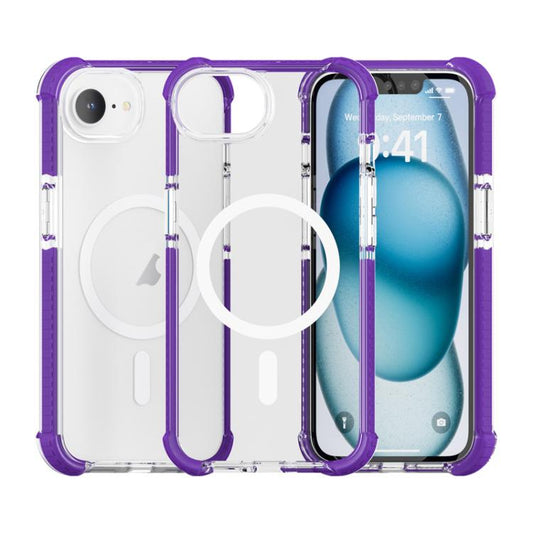 For iPhone 16e Acrylic Magsafe Magnetic Shockproof Phone Case(Purple) - iPhone 16e Cases by PMC Jewellery | Online Shopping South Africa | PMC Jewellery | Buy Now Pay Later Mobicred