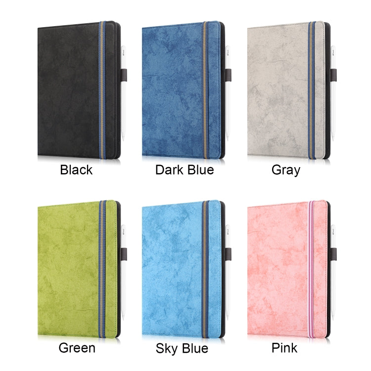 For 9-11 inch Marble Cloth Texture Horizontal Flip Universal Tablet PC Leather Case with Pen Slot & Holder(Green) - 10 - 11 inch by PMC TechLife | Online Shopping South Africa | PMC TechLife | Buy Now Pay Later Mobicred