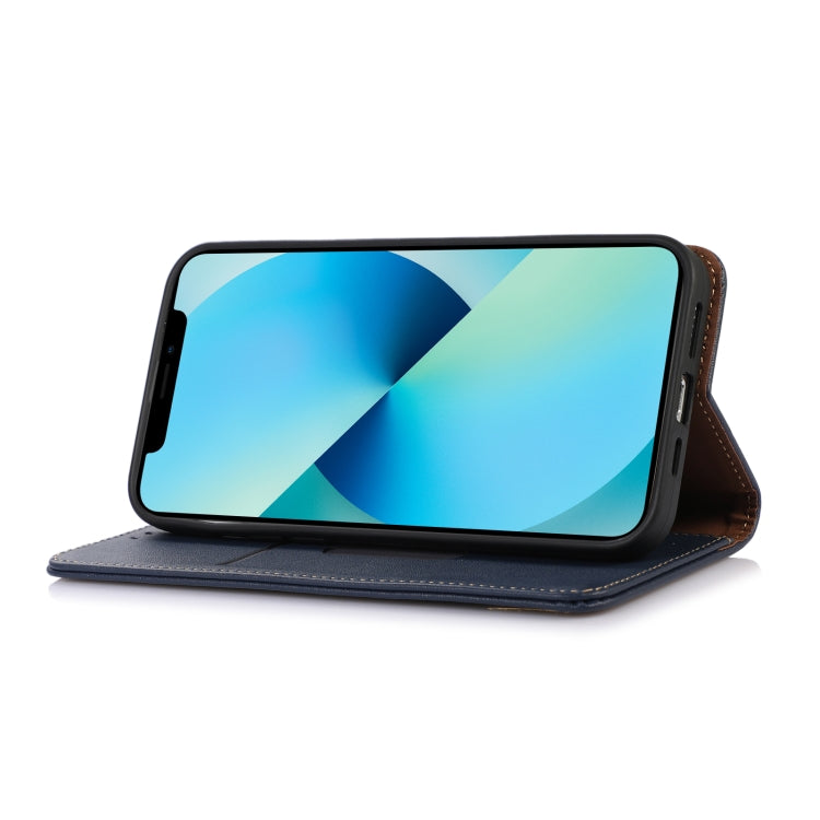 For Huawei Mate 60 KHAZNEH Nappa Top Layer Cowhide Leather Phone Case(Blue) - Huawei Cases by PMC TechLife | Online Shopping South Africa | PMC TechLife | Buy Now Pay Later Mobicred