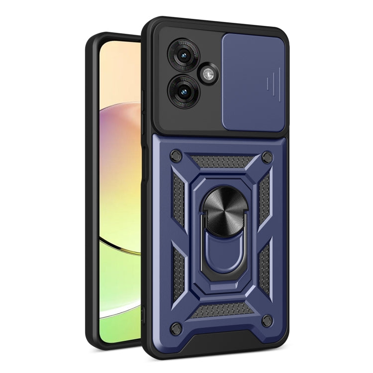 For Motorola Moto G55 Sliding Camera Cover Design TPU+PC Phone Case(Blue) - free shipping - PMC TechLife - Order now!