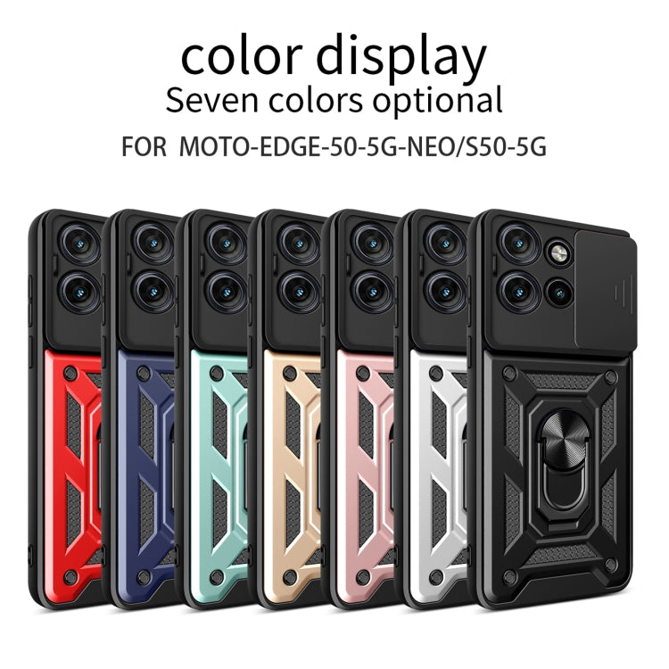 For Motorola Edge 50 Neo Sliding Camera Cover Design TPU+PC Phone Case(Black) - free shipping - PMC TechLife - Order now!