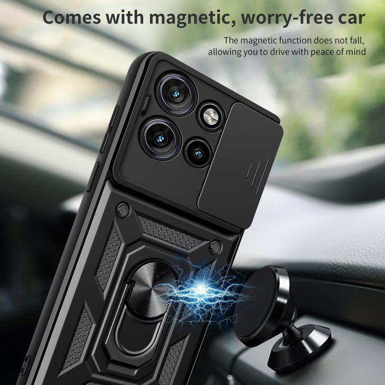 For Motorola Edge 50 Neo Sliding Camera Cover Design TPU+PC Phone Case(Black) - free shipping - PMC TechLife - Order now!