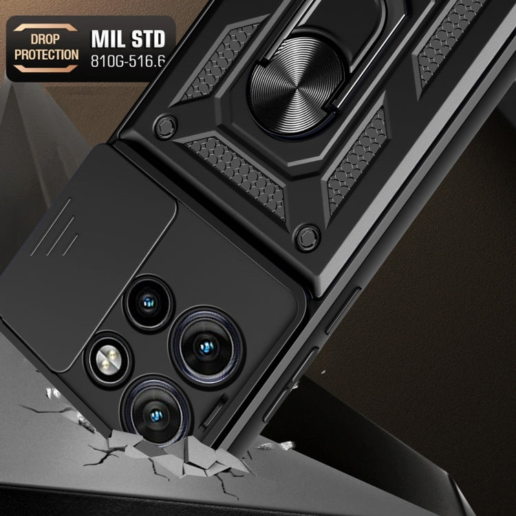 For Motorola Edge 50 Neo Sliding Camera Cover Design TPU+PC Phone Case(Blue) - free shipping - PMC TechLife - Order now!