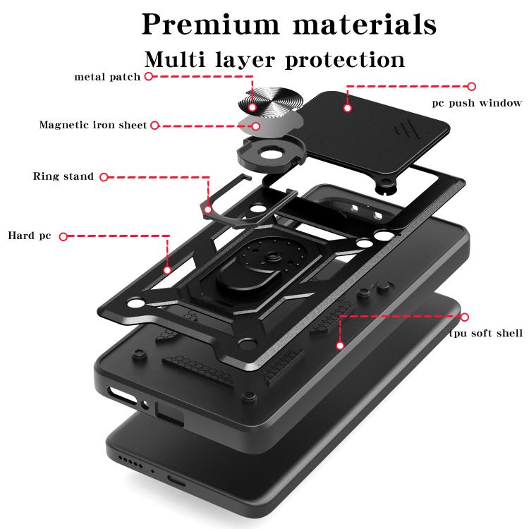 For Motorola Edge 60 Fusion Sliding Camera Cover Design TPU+PC Phone Case(Red) - free shipping - PMC TechLife - Order now!