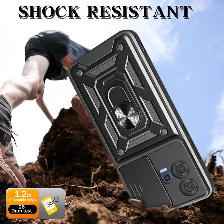 For Motorola Edge 30 Fusion Sliding Camera Cover Design TPU+PC Phone Case(Blue) - free shipping - PMC TechLife - Order now!