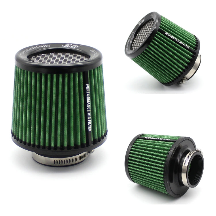 XH-UN077-079 Car High Flow Cold Cone Engine Air Intake Filter, Size:63mm(Green) - Air Intake System by PMC TechLife | Online Shopping South Africa | PMC TechLife | Buy Now Pay Later Mobicred
