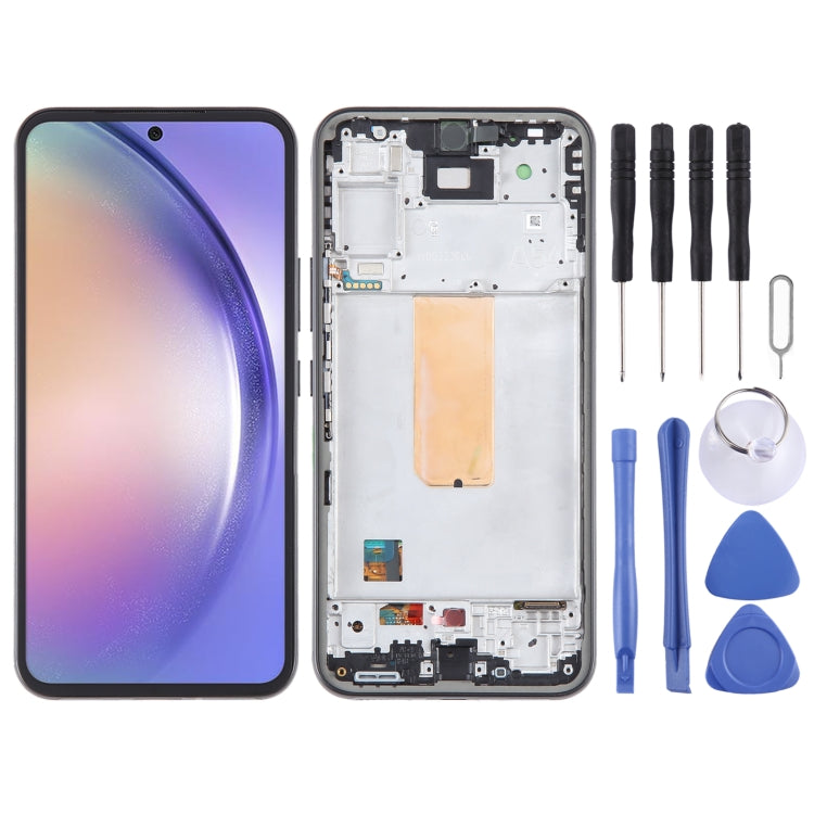 For Samsung Galaxy A54 SM-A546B Original LCD Screen Digitizer Full Assembly with Frame - free shipping - PMc TechLife - Order now!