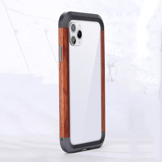 For iPhone 11 Pro R-JUST Metal + Wood Frame Protective Case - iPhone 11 Pro Cases by R-JUST | Online Shopping South Africa | PMC Jewellery