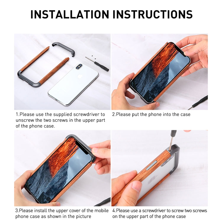 For iPhone 11 Pro R-JUST Metal + Wood Frame Protective Case - iPhone 11 Pro Cases by R-JUST | Online Shopping South Africa | PMC TechLife | Buy Now Pay Later Mobicred
